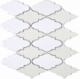 Roman Art Arabesque White Grey Mosaic Tile JRPC9