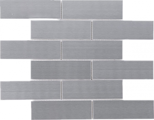 Stainless Steel Brushed Mosaic Tile JSSL2