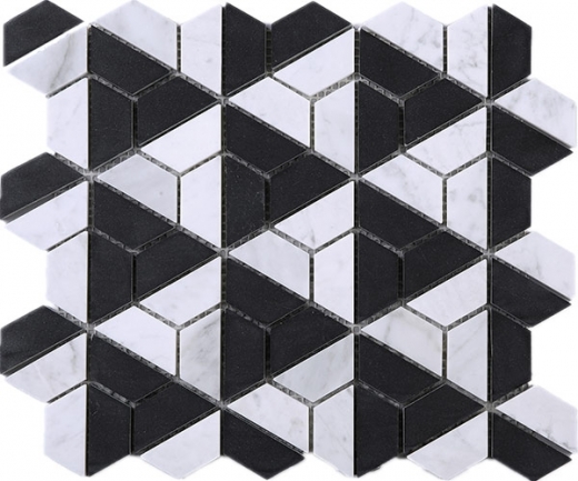 Black Marquina Marble Mosaic Tile JTHUN3