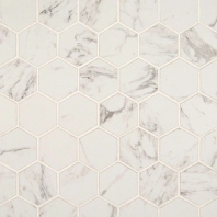 MSI Carrara Matte 2" Hexagon Mosaic Tile