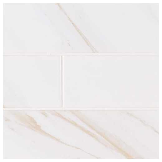 MSI Classique White Calacatta 4x16 Subway Tile