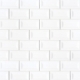 MSI White 3x6 Inverted Beveled Subway Tile