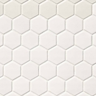MSI White Matte 2 Hexagon Mosaic Tile