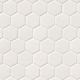 MSI White 2 Hexagon Mosaic Tile