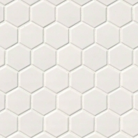 MSI White 2 Hexagon Mosaic Tile