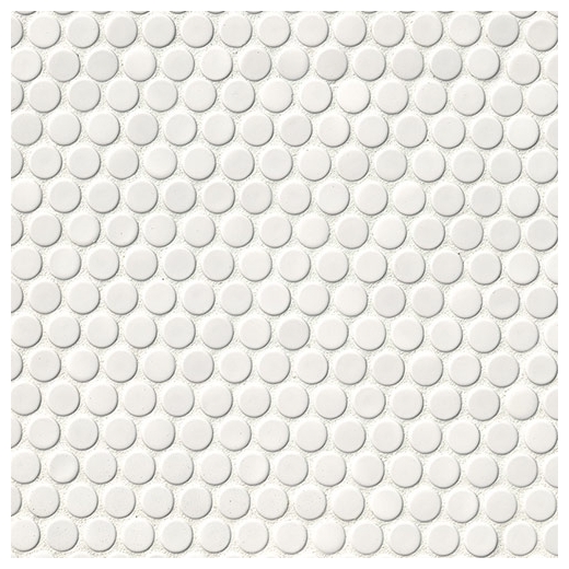 MSI White Penny Round Mosaic Tile