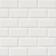 MSI White 2x4 Staggered Beveled Mosaic Tile
