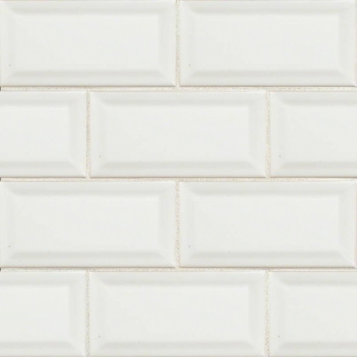 MSI White 3x6 Beveled Subway Tile