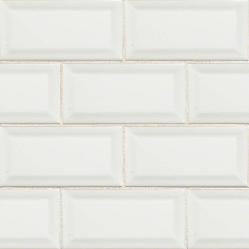 MSI White 3x6 Beveled Subway Tile | Home Decor AZ