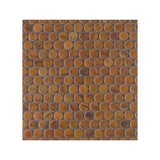 Bedrosians Acadia Birch Copper Penny Round Tile DECACAISC34RMO