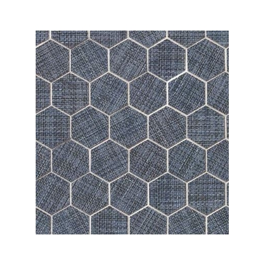 Bedrosians Dagny Hexagon Blue Porcelain Mosaic Tile