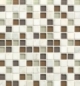 Bedrosians Interlude Glass and Stone Brown Mosaic Tile- GLSILDENC34MOB