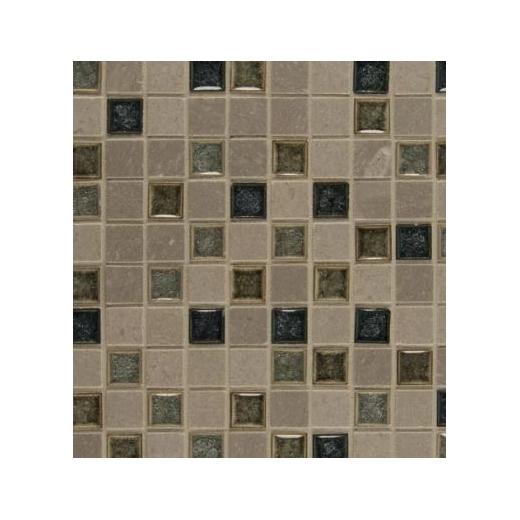 Bedrosians DECKISFAT11B Kismet Stone Crackle Glazed 12x12 Mosaic Tile