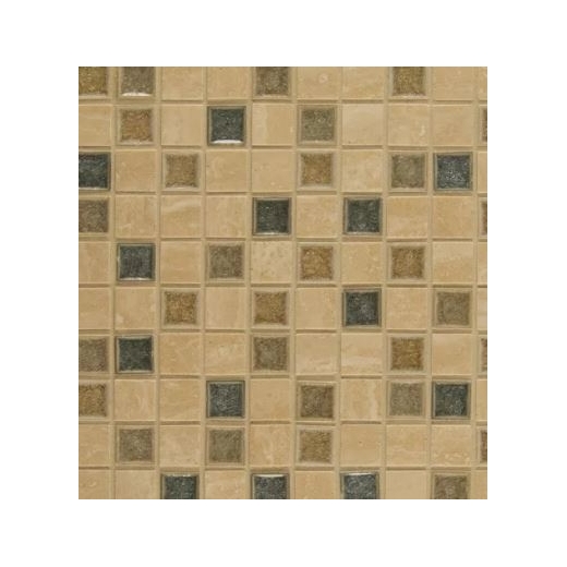 Bedrosians DECKISFEL11B Kismet Stone Crackle Glazed 12x12 Mosaic Tile