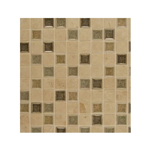 Bedrosians DECKISGLE11B- Kismet Stone Crackle Glazed 12x12 Mosaic Tile