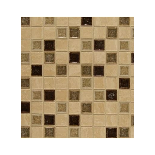 Bedrosians DECKISHAP11B- Kismet Stone Crackle Glazed 12x12 Mosaic Tile