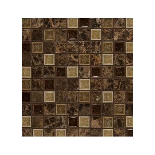 Bedrosians DECKISKAR11B- Kismet Stone Crackle Glazed 12x12 Mosaic Tile
