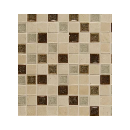 Bedrosians DECKISPAR11B- Kismet Stone Crackle Glazed 12x12 Mosaic Tile
