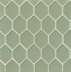 Mallorca Glass Fern Hexagon Tile GLSMALFERART