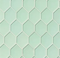 Mallorca Glass Message in a Bottle Hexagon Tile GLSMALMEBART