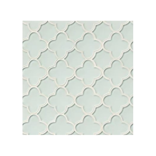 Mallorca Glass White Linen Hexagon Tile GLSMALWHLFLO