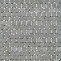 Metalica Penny Round Mosaic in Brushed Stainless Steel SS50