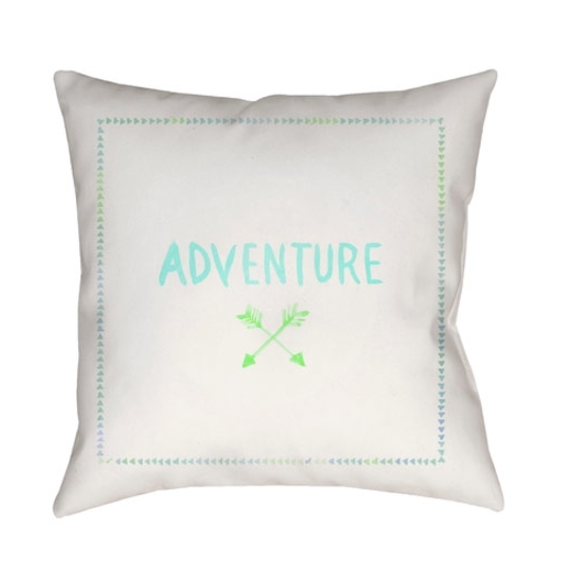 Surya Adventure II White Scandinavian Throw Pillow ADV005