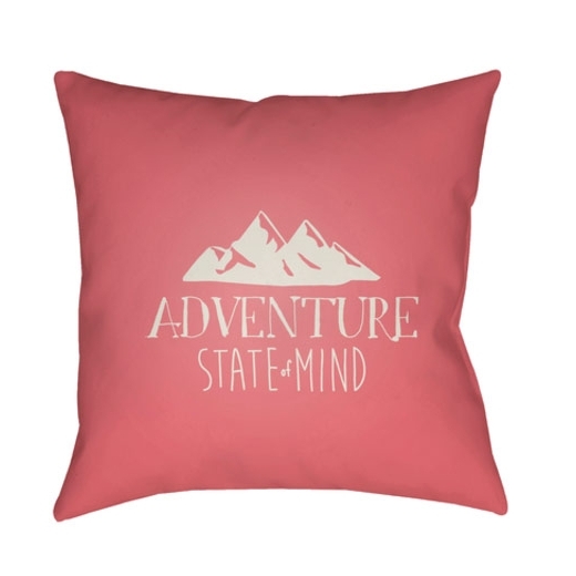 Surya Adventure III Pink Scandinavian Throw Pillow ADV008