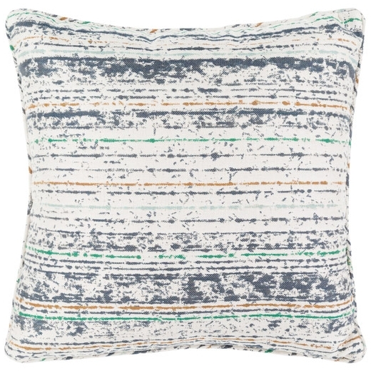 Surya Arie Blue Stripe Throw Pillow AE003
