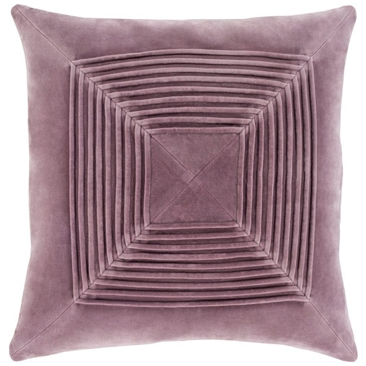 Surya Akira Purple Textured Stripe Squares Throw Pillow AKA002