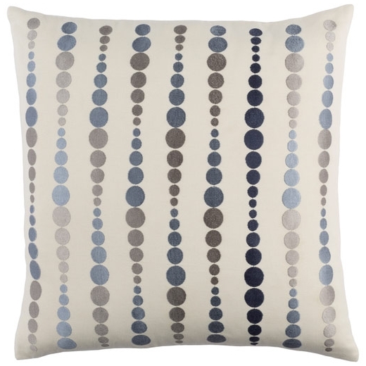 Surya Dewdrop Beige Geometric Mid-Century Throw Pillow DE004