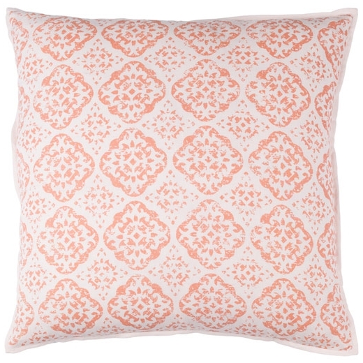 Surya D'orsay Pink Medallions and Damask Throw Pillow DOR001