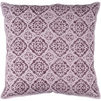 Surya D'orsay Purple Medallions and Damask Throw Pillow DOR002