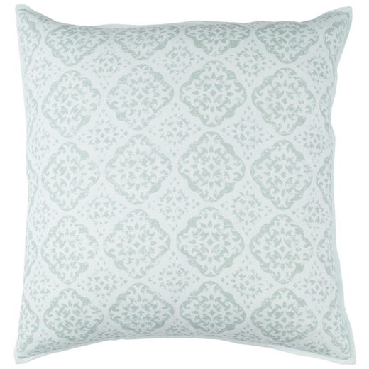Surya D'orsay Green Medallions and Damask Throw Pillow DOR003