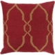 Surya Fallon Red Chain Mid-Century Throw Pillow FA019