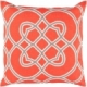 Surya Jorden Orange Arabesque Mid-Century Throw Pillow FF020
