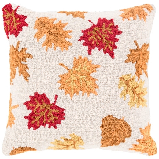 Surya Fall Harvest Beige Nature Throw Pillow FHI005