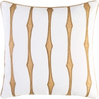 Surya Graphic Stripe White Stripe Mid-Century Throw Pillow GS002