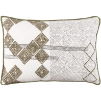 Surya Jubba Green Multi-Pattern Scandinavian Throw Pillow JBA001