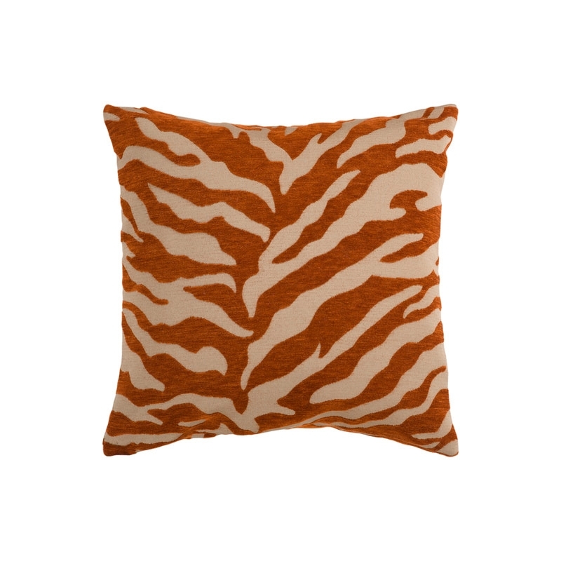 Surya JS028 Velvet  Zebra  Beige Animal Print Throw Pillow 