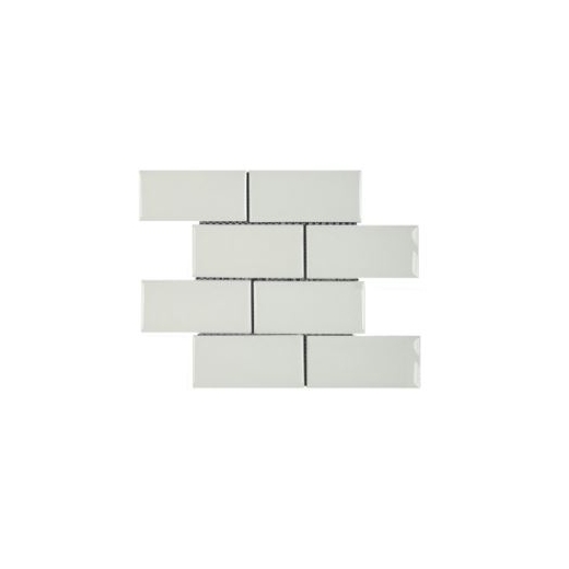 Soci White Crackle 3x6 Brick Tile SSE-813