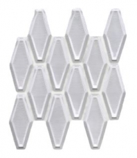 Soci White Crackle Fillory Arabesque Tile SSE-861
