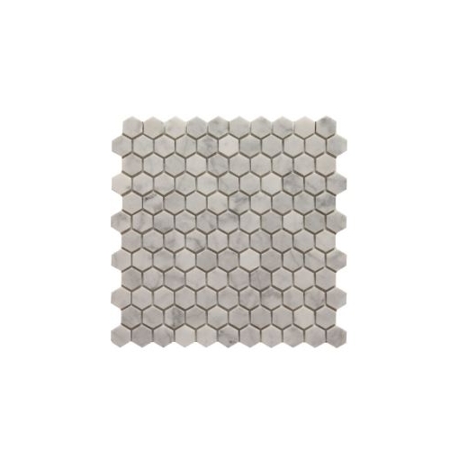 Soci White Carrera 1" Hexagon Tile SSH-289