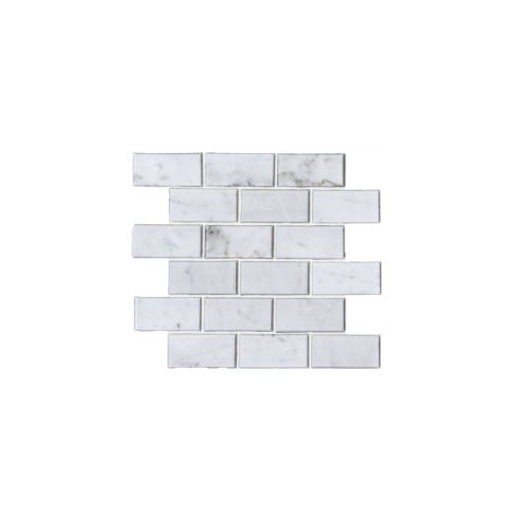 Soci White Carrera Bevel 2x4 Brick Tile SSH-290