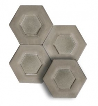 Soci Dual Grey 5.25" Hexagon Tile SSN-1522