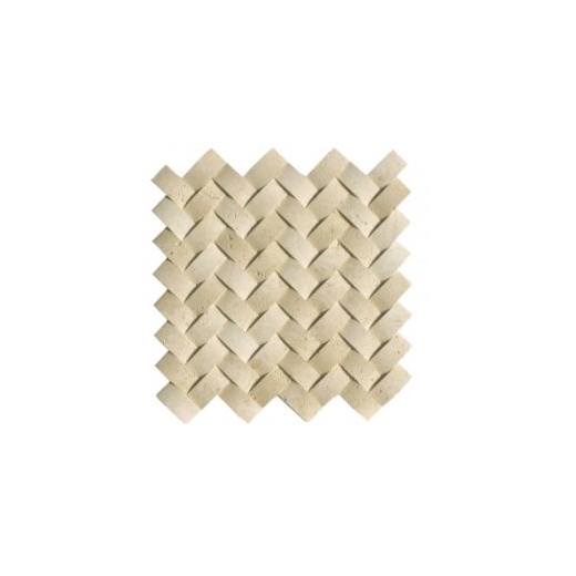 Soci Ivory Concave 4x8 Herringbone Tile SSV-601