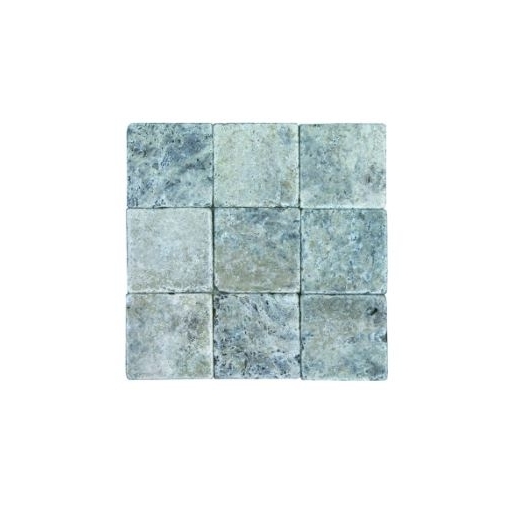 Soci Silver Tumbled 4x4 Field Tile SSK-784