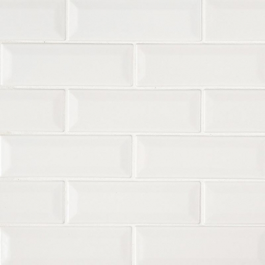MSI Whisper White 2x6 Beveled Subway Tile