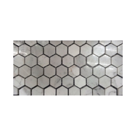 Milstone Bianco Carrara Honed 1x1 Hexagon Tile ML32330300