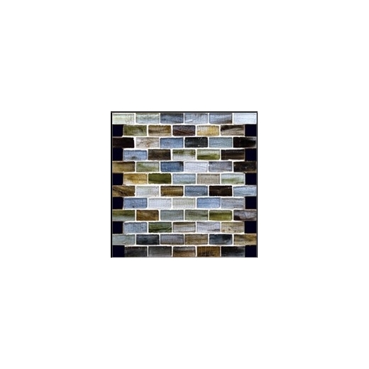 Milstone Mix Color Brick 1x2 Glass Mosaic Tile ML3702550